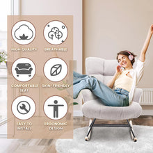 Load image into Gallery viewer, SAETSFEG Nursery Rocking Chair with High Backrest