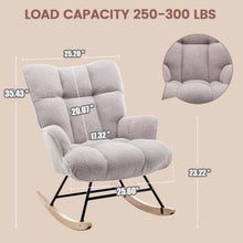 Load image into Gallery viewer, SAETSFEG Nursery Rocking Chair with High Backrest