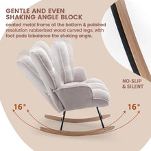 Load image into Gallery viewer, SAETSFEG Nursery Rocking Chair with High Backrest